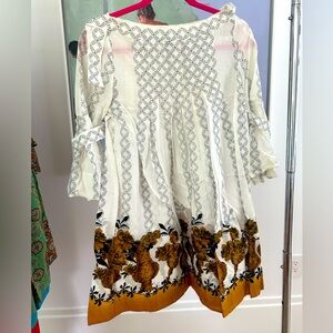 Vintage Tracy Feith cotton bell sleeve mini dress 1